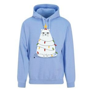 Grumpy Christmas Cat Unisex Surf Hoodie