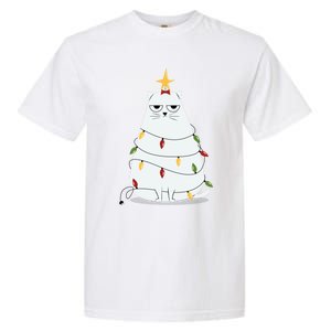 Grumpy Christmas Cat Garment-Dyed Heavyweight T-Shirt