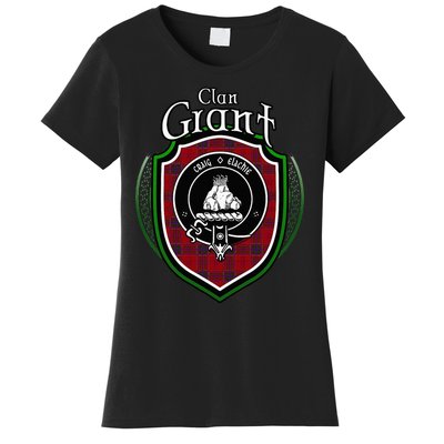 Grant Clan Crest Scottish Clan Grant Family Crest Badge Women's T-Shirt