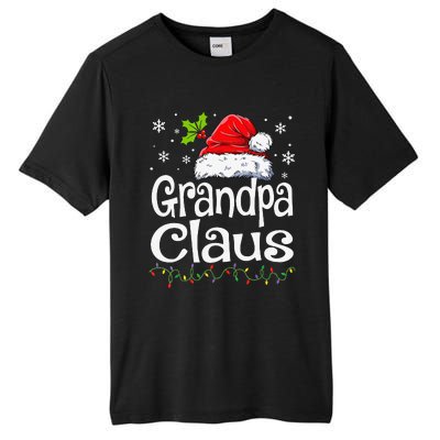 Grandpa Claus Christmas Lights Pajama Family Matching Tall Fusion ChromaSoft Performance T-Shirt