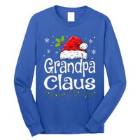 Grandpa Claus Christmas Lights Pajama Family Matching Long Sleeve Shirt