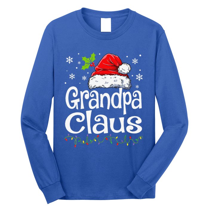 Grandpa Claus Christmas Lights Pajama Family Matching Long Sleeve Shirt