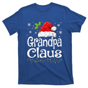 Grandpa Claus Christmas Lights Pajama Family Matching T-Shirt