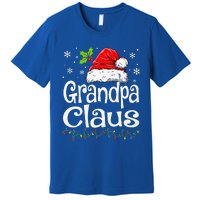 Grandpa Claus Christmas Lights Pajama Family Matching Premium T-Shirt