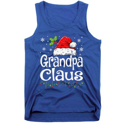 Grandpa Claus Christmas Lights Pajama Family Matching Tank Top