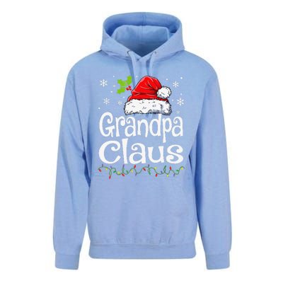 Grandpa Claus Christmas Lights Pajama Family Matching Unisex Surf Hoodie