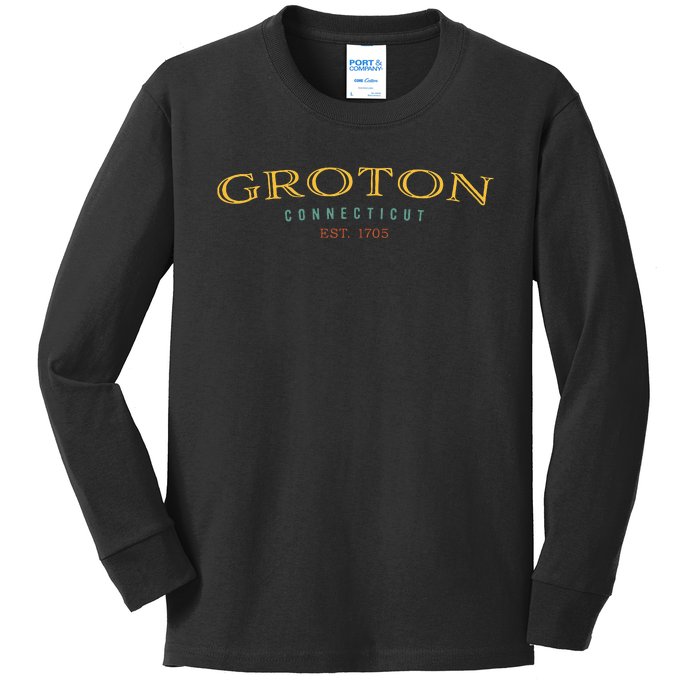 Groton Connecticut Ct Hometown Kids Long Sleeve Shirt