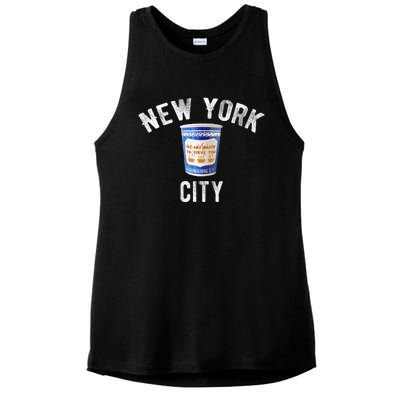 Greek Coffee Cup Nyc New York Ladies PosiCharge Tri-Blend Wicking Tank