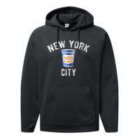 Greek Coffee Cup Nyc New York Performance Fleece Hoodie