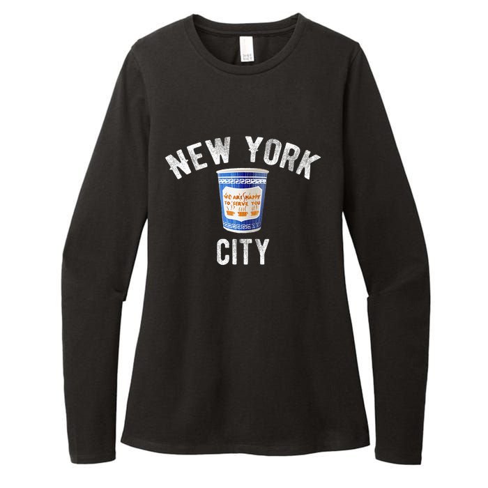 Greek Coffee Cup Nyc New York Womens CVC Long Sleeve Shirt