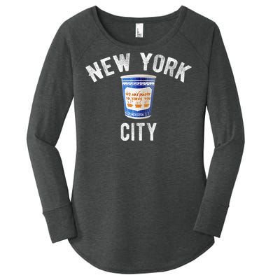 Greek Coffee Cup Nyc New York Women's Perfect Tri Tunic Long Sleeve Shirt