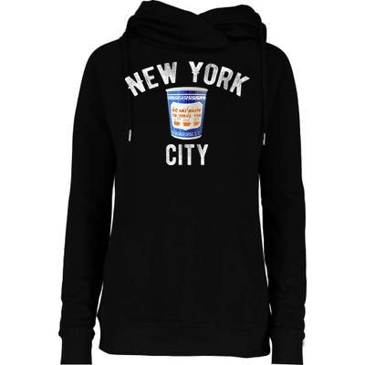 Greek Coffee Cup Nyc New York Womens Funnel Neck Pullover Hood