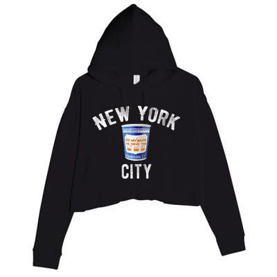 Greek Coffee Cup Nyc New York Crop Fleece Hoodie