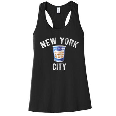 Greek Coffee Cup Nyc New York Women's Racerback Tank