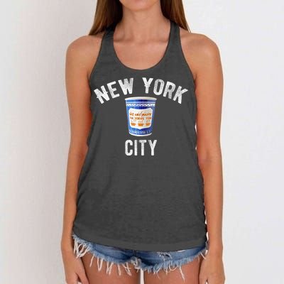 Greek Coffee Cup Nyc New York Women's Knotted Racerback Tank