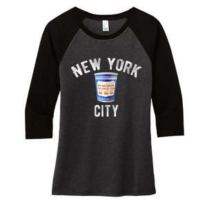 Greek Coffee Cup Nyc New York Women's Tri-Blend 3/4-Sleeve Raglan Shirt