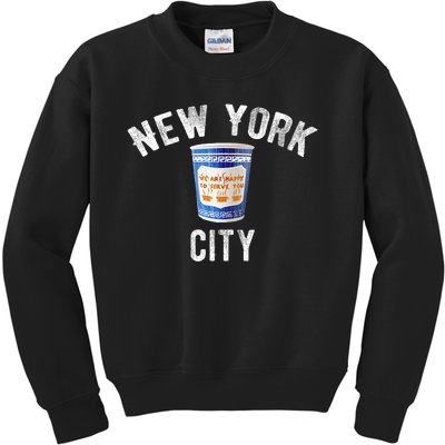 Greek Coffee Cup Nyc New York Kids Sweatshirt