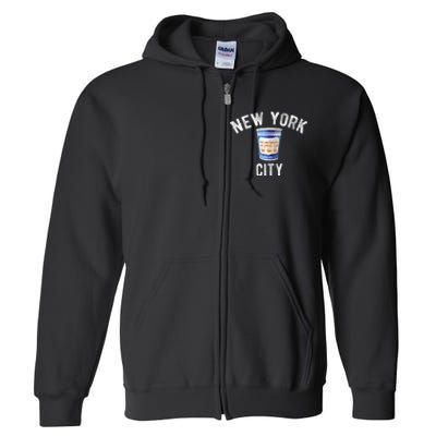 Greek Coffee Cup Nyc New York Full Zip Hoodie