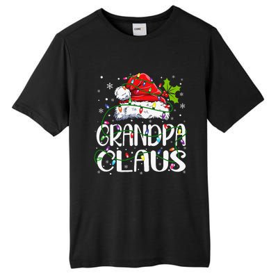 Grandpa Claus Christmas Santa Matching Family Xmas Lights Tall Fusion ChromaSoft Performance T-Shirt