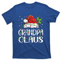 Grandpa Claus Christmas Santa Matching Family Xmas Lights T-Shirt