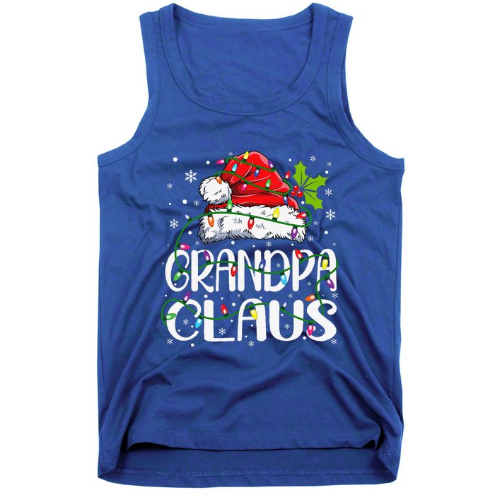 Grandpa Claus Christmas Santa Matching Family Xmas Lights Tank Top