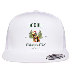 Goldendoodle Christmas Club Flat Bill Trucker Hat