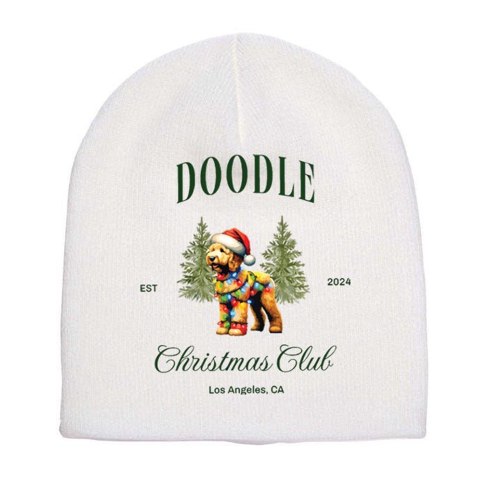 Goldendoodle Christmas Club Short Acrylic Beanie