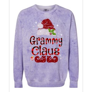 Grammy Claus Cute Gift Christmas Pajama Family Matching Xmas Cool Gift Colorblast Crewneck Sweatshirt