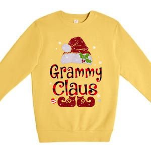 Grammy Claus Cute Gift Christmas Pajama Family Matching Xmas Cool Gift Premium Crewneck Sweatshirt