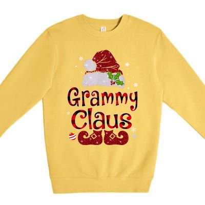 Grammy Claus Cute Gift Christmas Pajama Family Matching Xmas Cool Gift Premium Crewneck Sweatshirt