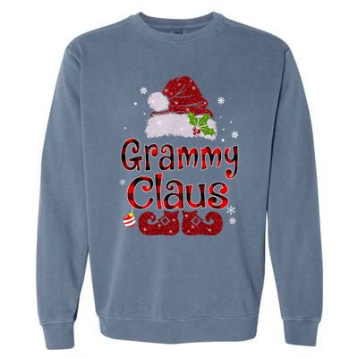 Grammy Claus Cute Gift Christmas Pajama Family Matching Xmas Cool Gift Garment-Dyed Sweatshirt