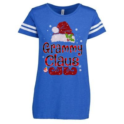 Grammy Claus Cute Gift Christmas Pajama Family Matching Xmas Cool Gift Enza Ladies Jersey Football T-Shirt