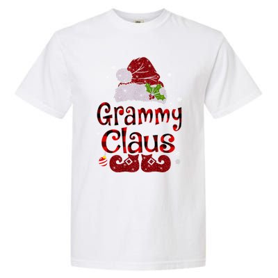 Grammy Claus Cute Gift Christmas Pajama Family Matching Xmas Cool Gift Garment-Dyed Heavyweight T-Shirt