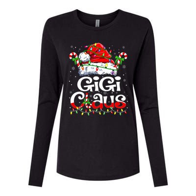 Gigi Claus Christmas Santa Matching Family Xmas Pajamas Womens Cotton Relaxed Long Sleeve T-Shirt