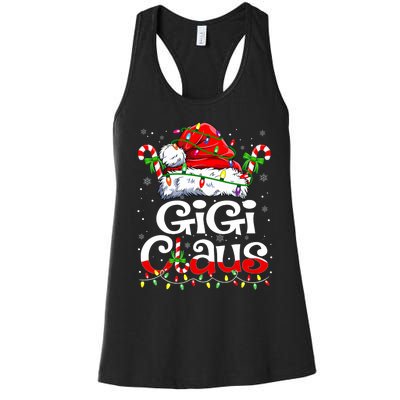 Gigi Claus Christmas Santa Matching Family Xmas Pajamas Women's Racerback Tank