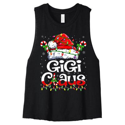 Gigi Claus Christmas Santa Matching Family Xmas Pajamas Women's Racerback Cropped Tank