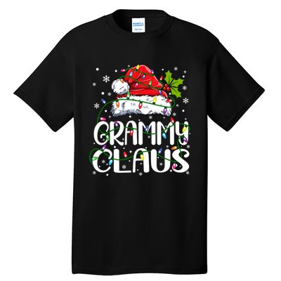 Grammy Claus Christmas Lights Pajama Family Matching Tall T-Shirt