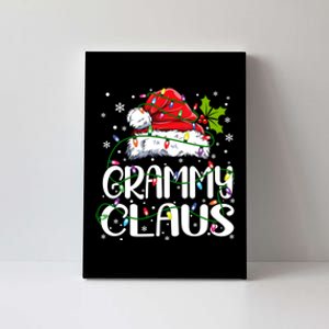 Grammy Claus Christmas Lights Pajama Family Matching Canvas