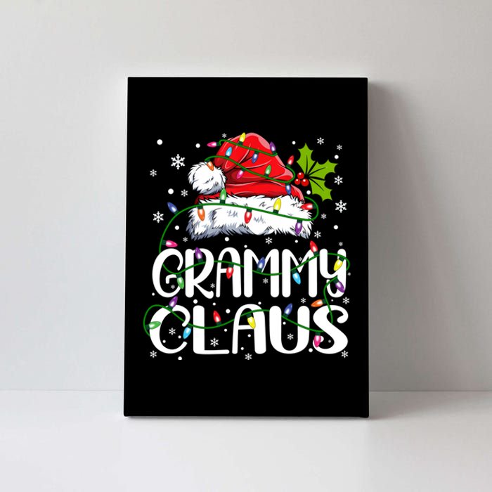 Grammy Claus Christmas Lights Pajama Family Matching Canvas