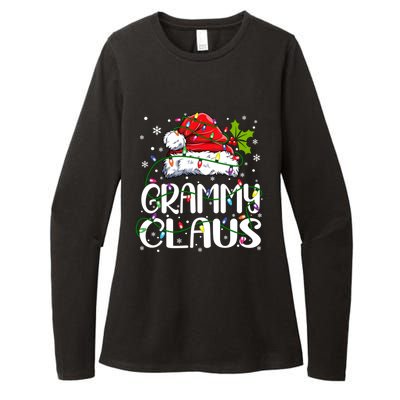 Grammy Claus Christmas Lights Pajama Family Matching Womens CVC Long Sleeve Shirt