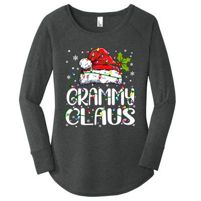 Grammy Claus Christmas Lights Pajama Family Matching Women's Perfect Tri Tunic Long Sleeve Shirt