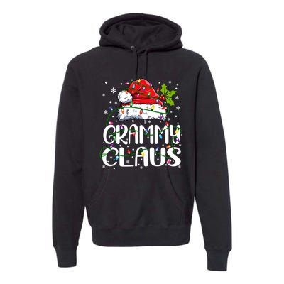 Grammy Claus Christmas Lights Pajama Family Matching Premium Hoodie