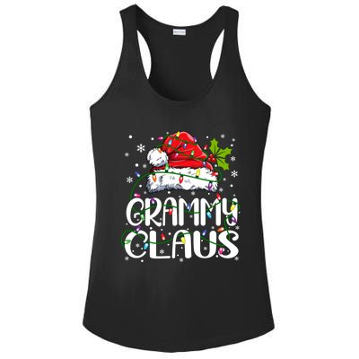 Grammy Claus Christmas Lights Pajama Family Matching Ladies PosiCharge Competitor Racerback Tank