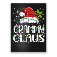 Grammy Claus Christmas Lights Pajama Family Matching Poster