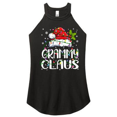 Grammy Claus Christmas Lights Pajama Family Matching Women's Perfect Tri Rocker Tank