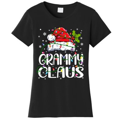 Grammy Claus Christmas Lights Pajama Family Matching Women's T-Shirt