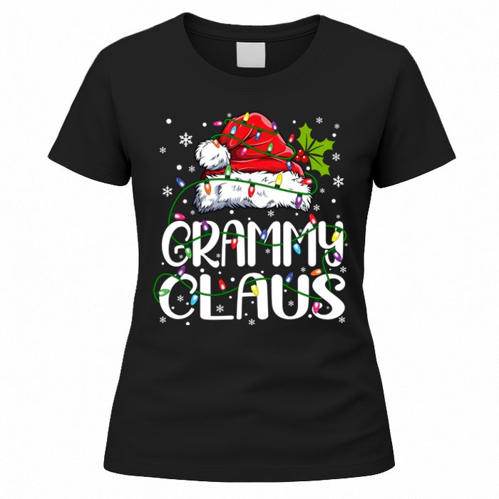 Grammy Claus Christmas Lights Pajama Family Matching Women's T-Shirt