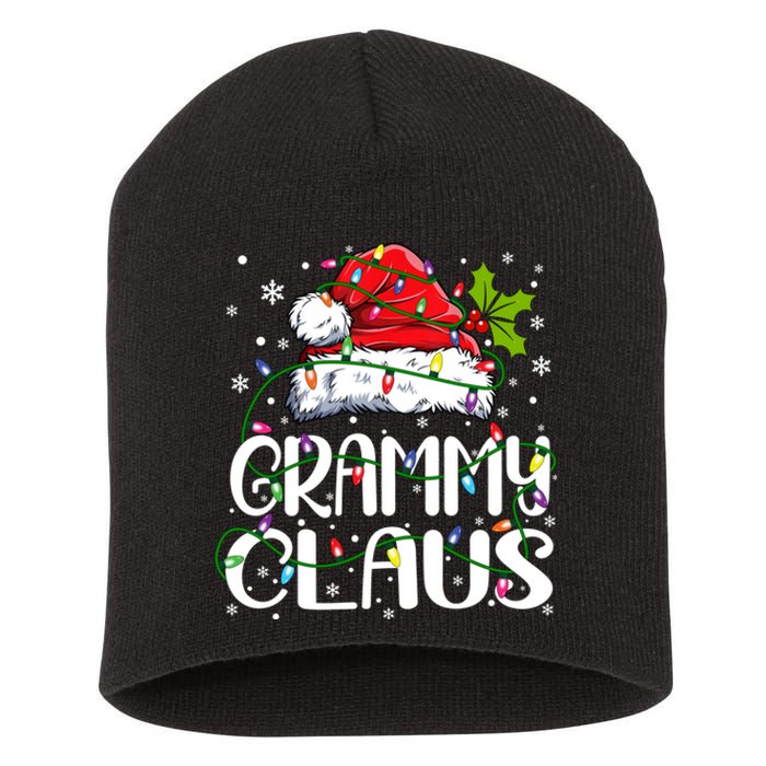 Grammy Claus Christmas Lights Pajama Family Matching Short Acrylic Beanie