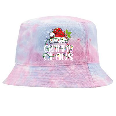 Grammy Claus Christmas Lights Pajama Family Matching Tie-Dyed Bucket Hat