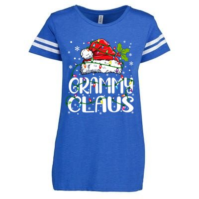 Grammy Claus Christmas Lights Pajama Family Matching Enza Ladies Jersey Football T-Shirt